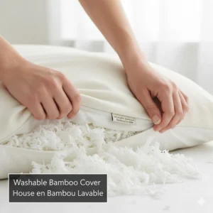 A removable, machine-washable bamboo cover, a popular eco-friendly choice for Canadian consumers.