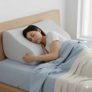 An illustration of a drip coffee maker brewing coffee next to a window with a snowy Canadian landscape.