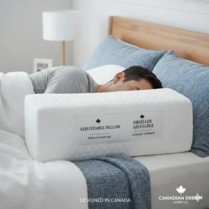 A size comparison chart for wool winter blankets ranging from Twin to Canadian King sizes, styled with modern bedroom icons.