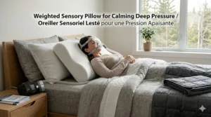 Specialty pillow with side cutouts for CPAP mask users, helping Canadians with sleep apnea maintain a comfortable seal throughout the night.