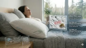 A U-shaped full-body pillow offering pressure point relief for sleepers with fibromyalgia or pregnancy-related special needs.