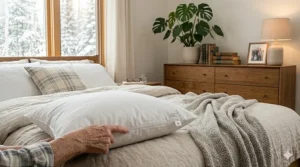 EN: Hypoallergenic materials in an easy care pillow for seniors.