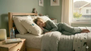 Sustainable and organic cotton pillow for kids.