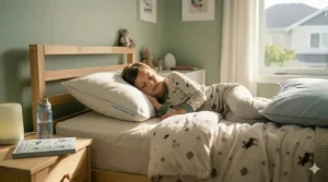 Hypoallergenic pillow for kids made with safe materials.