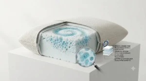 Detailed cross-section of CertiPUR-US foam showing breathability and comfort