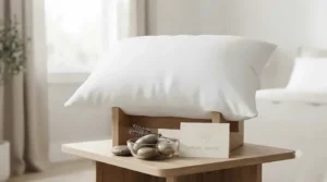 Easy care pillow icons showing hypoallergenic material.
