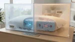 Four-season performance layout for a ventilated pillow for night sweats, built to handle fluctuating indoor temperatures across Canada.