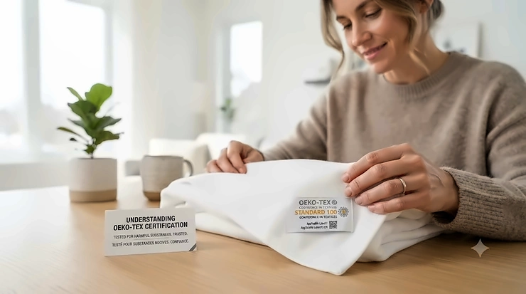 Explaining what does oeko-tex certified mean for safe textiles in Canadian homes.