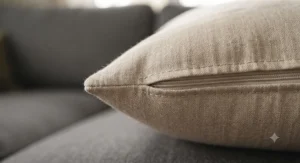 Durable stitching and quality fabric of a pillow with removable cover for long-term use.