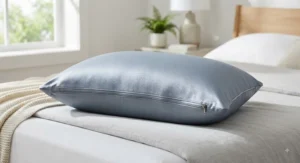 Advanced cooling hypoallergenic pillow protector fabric, engineered for temperature regulation and allergen protection.