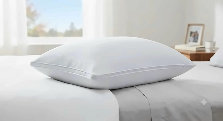 A premium cooling pillow protector designed for hot sleepers in Canada to regulate temperature throughout the night.