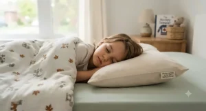 Organic cotton extra soft pillows for kids offering gentle support for young sleepers.