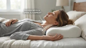 Plush pillows for back sleepers supporting proper spinal alignment during night rest