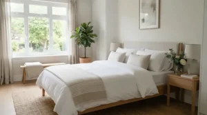 Plush pillows for back sleepers arranged neatly on a cozy bed in a Toronto apartment