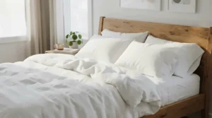 Plush pillows for guest bedroom designed with hypoallergenic materials to ensure a comfortable sleep for sensitive guests